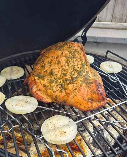 Kalkoengebraad met verse kruiden