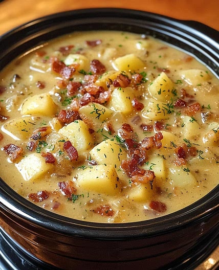 Creamy potato bacon soup