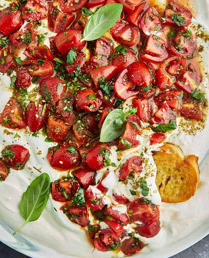 Savory Whipped Cottage Cheese and Tomatoes Bowl Recipe