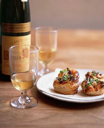 Mini bacon and cheese pastries