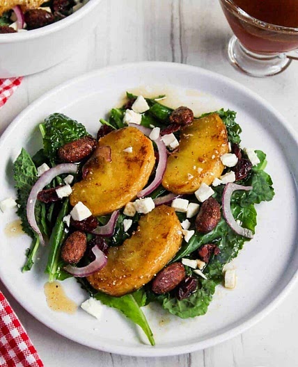 Apple Salad with Kale and Almonds