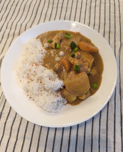 Japanese curry in a rice cooker