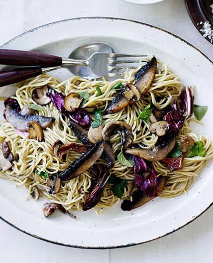 Mushroom, radicchio and ricotta tagliarini