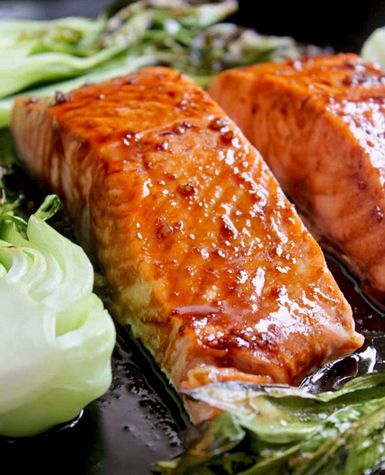 Soy-Ginger Glazed Salmon with Bok Choy