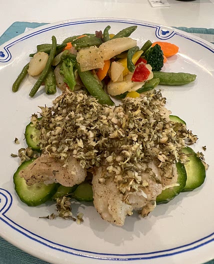 Pan-Seared Cod with Pine Nut Gremolata