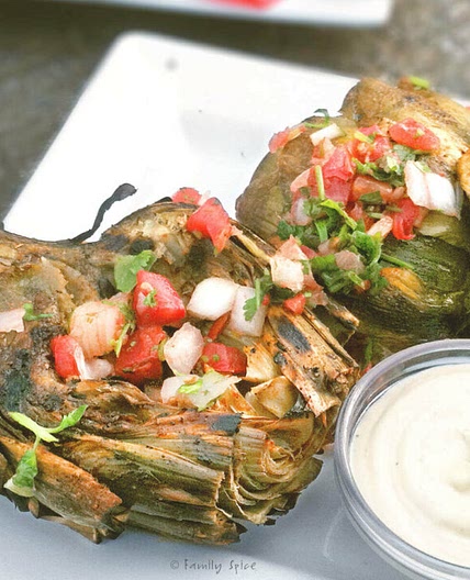 Chile Lime Grilled Artichokes