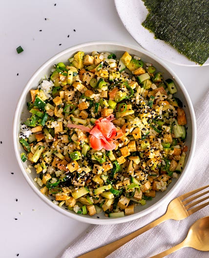 High-Protein Vegan Sushi Bowl