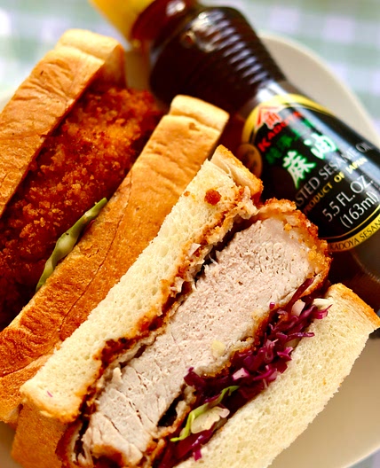 Katsu Sando with Sesame Cabbage Slaw