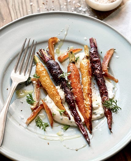 Roasted Carrots with Herbed Yogurt Sauce