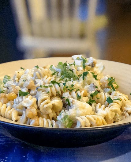 Fusilli aux pois chiches et chou-fleur
