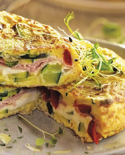 Tortilla de Verduras y Queso