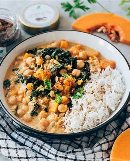 Curry de Garbanzos y Espinacas