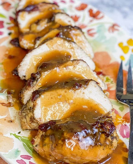 Crock Pot Turkey Breast with Cranberry Sauce 