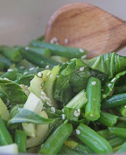 Grüne Wok-Pfanne