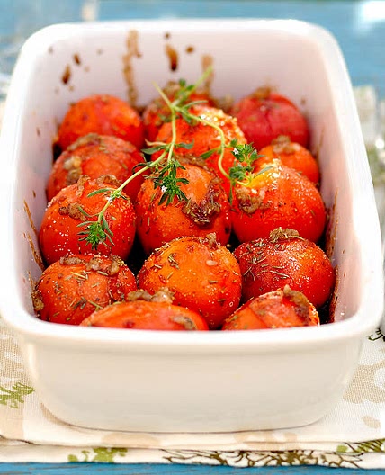 Tomates cerises au four