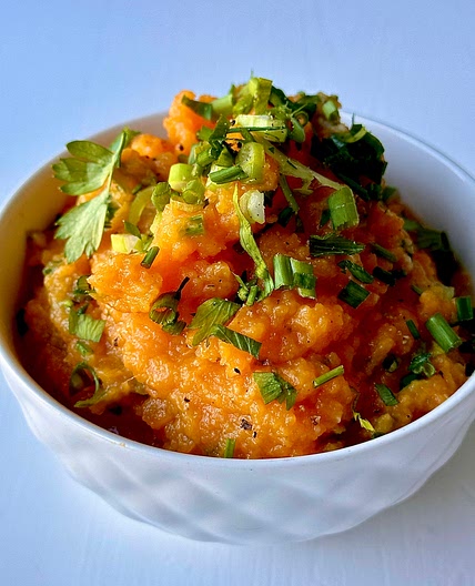Cheese N Onion Sweet Potato Mash 