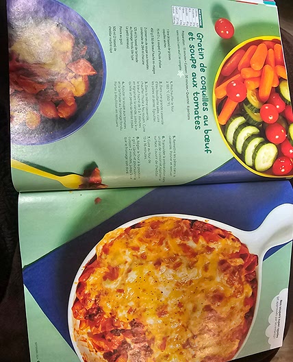 Gratin de coquilles au boeuf et soupe aux tomates