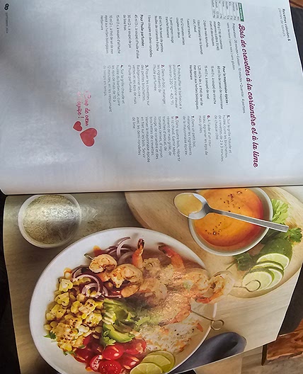 Bol de crevettes à la coriandre et à la lime