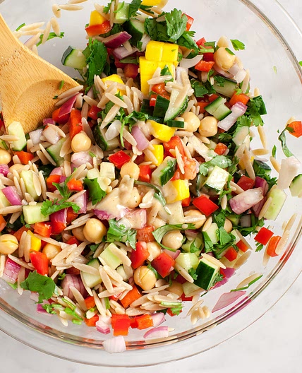 Rainbow Orzo Salad