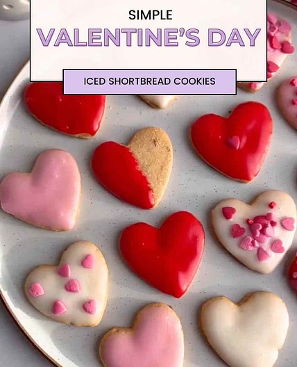 Valentine’s Day Iced Shortbread Cookies - Join Your Life