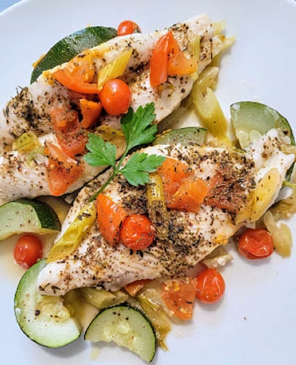 Basa and Zucchini Pan Dinner