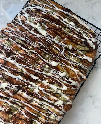 Dubai Pistachio Chocolate Focaccia