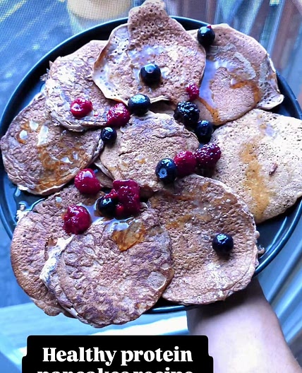 Easy high protein pancakes.