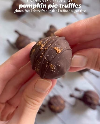 chocolate covered pumpkin pie truffles