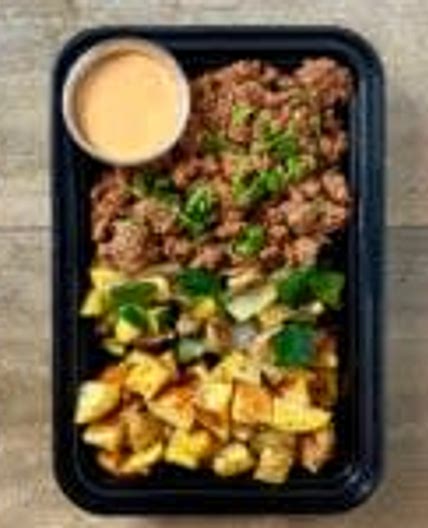 Beefy Queso Loaded Potatoes