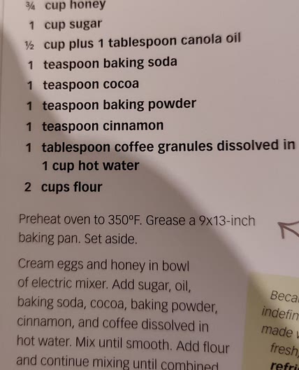 Honey Cake (Beis Yaakov Cookbook 2)
