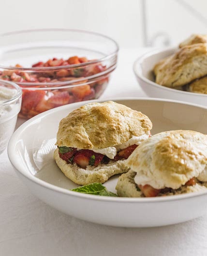 Lime and Mint Strawberry Shortcake