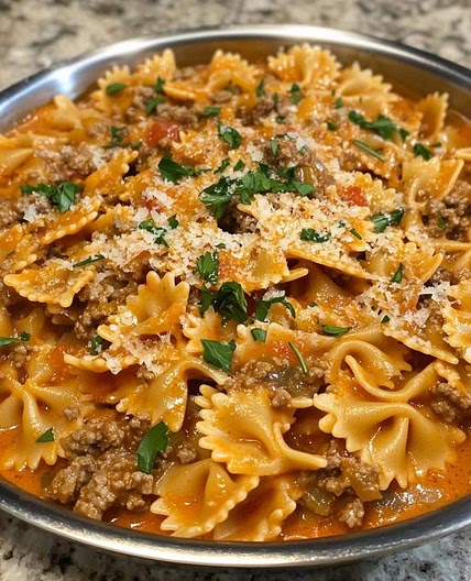 Creamy Pasta with Ground Beef