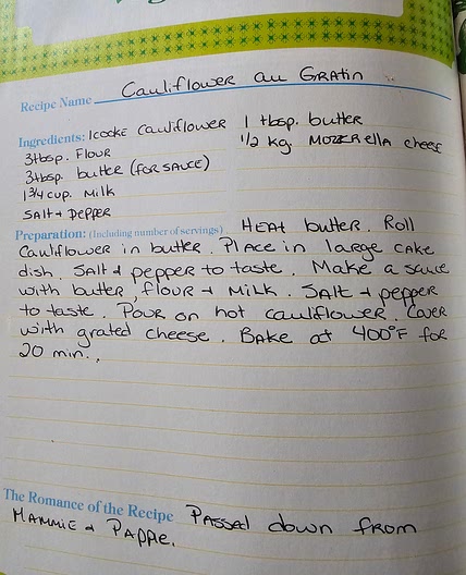 Choufleur Gratiné