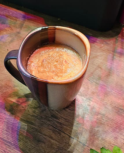 Dairy free creamy hot apple tea