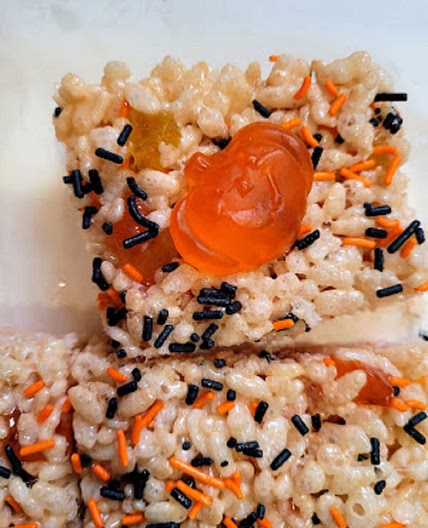 Halloween Gummie Krispie Squares