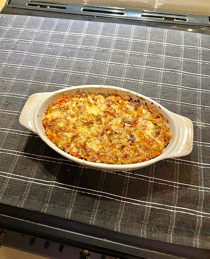 GF Spicy Tuna Pasta Bake 