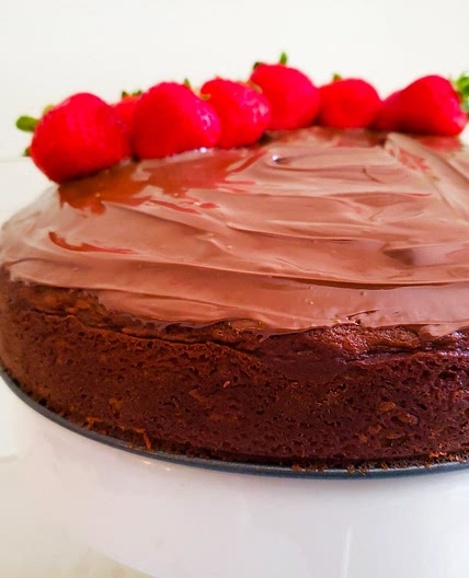 Chocolate Milk and Chocolate Chip Cake with Nutella