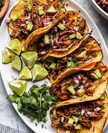 Crock Pot Carnitas Pork Tacos