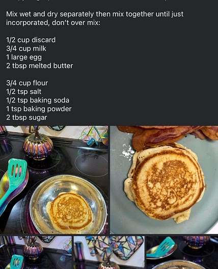 Discard pancakes