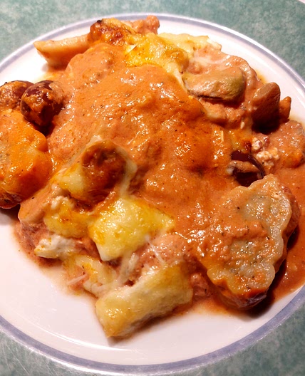 Maultaschen-Auflauf (Camping-Rezept)