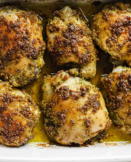 Pesto Chicken Thighs