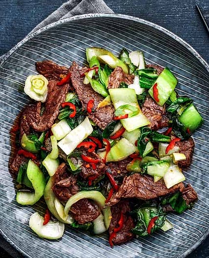 Stir-Fry with Beef & Bok Choy