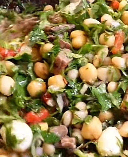 Chimichurri dense bean salad 