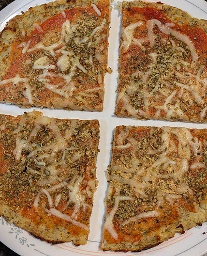 Cauliflower Flaxseed Pizza Crust