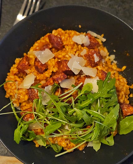 Risotto tomate chorizo