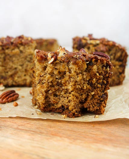 Banana Pecan Toffee Snack Cake
