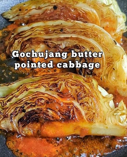 Gochujang butter pointed cabbage