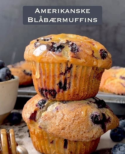 Store amerikanske blåbærmuffins 🫐