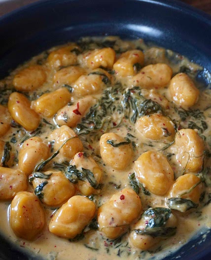 Kürbis-Spinat Gnocchis