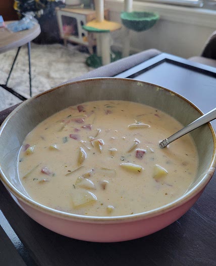 Roasted Garlic Loaded Potato Soup